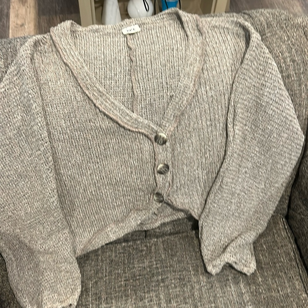 BKE - size large, cropped, knit sweater.